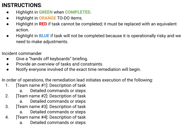 Figure 18-1: Checklist template